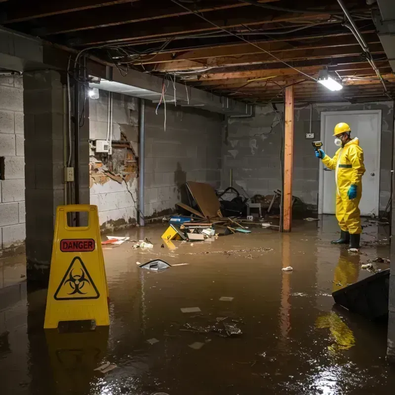 Flooded Basement Electrical Hazard in Chipley, FL Property