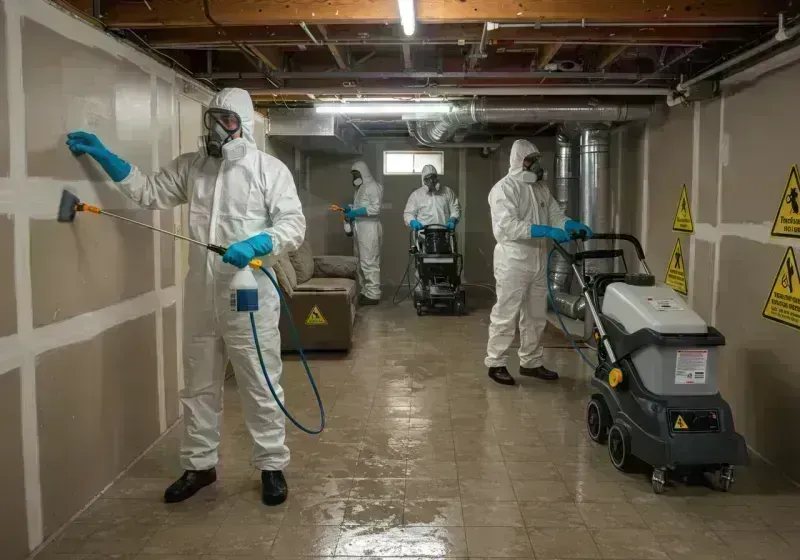 Basement Moisture Removal and Structural Drying process in Chipley, FL